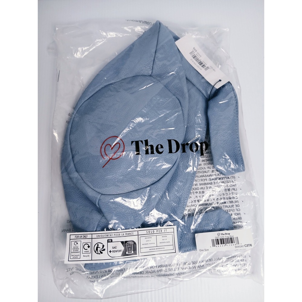 The Drop Women Fog Blue Avalon Small Faux Leather Knot Bag GH11520 NWT - Picture 2 of 4